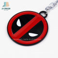 Suporte feito sob encomenda Keychain da moeda do metal do logotipo de Deadpool do esmalte de 30mm para o presente relativo à promoção